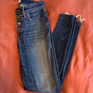 Madewell 9” high rise button fly jeans